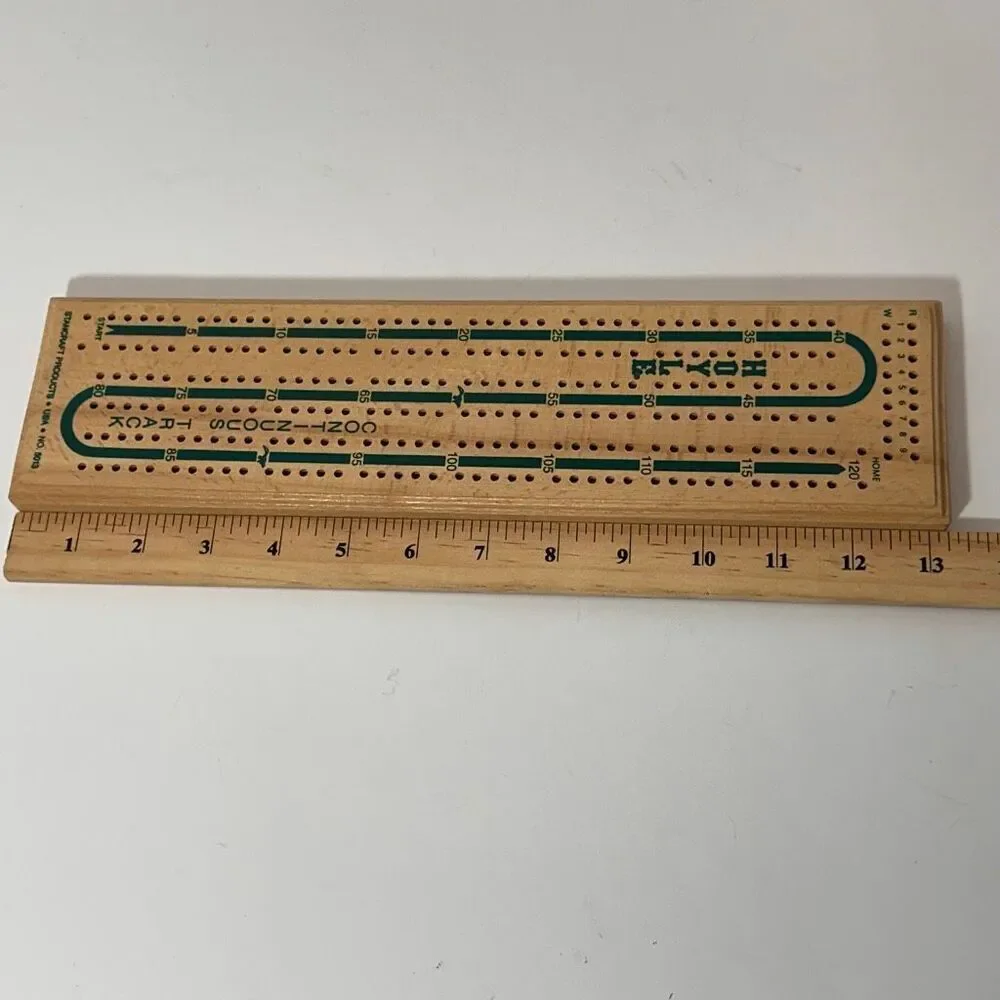 Vintage Continuous Track Cribbage Board by Hoyle